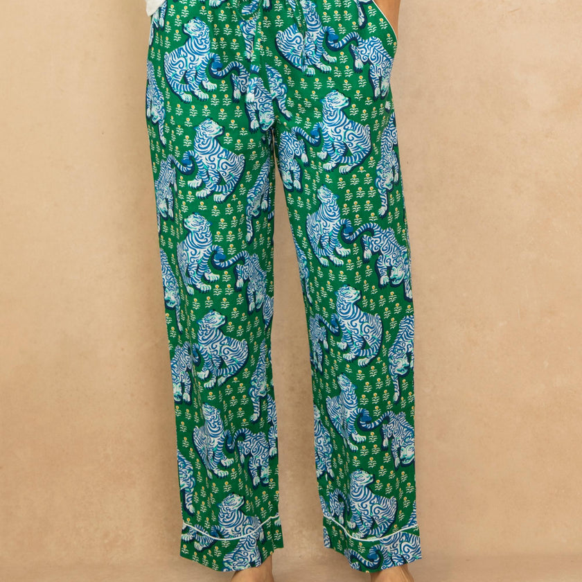Tiger Queen - PJ Pants - Jade