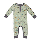 Baby Boy Snap Romper in Cars