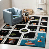 Carousel Kids Atlas Rug, Black