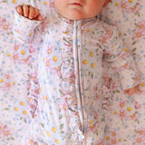 Jillian Footie Ruffled Zippered One Piece