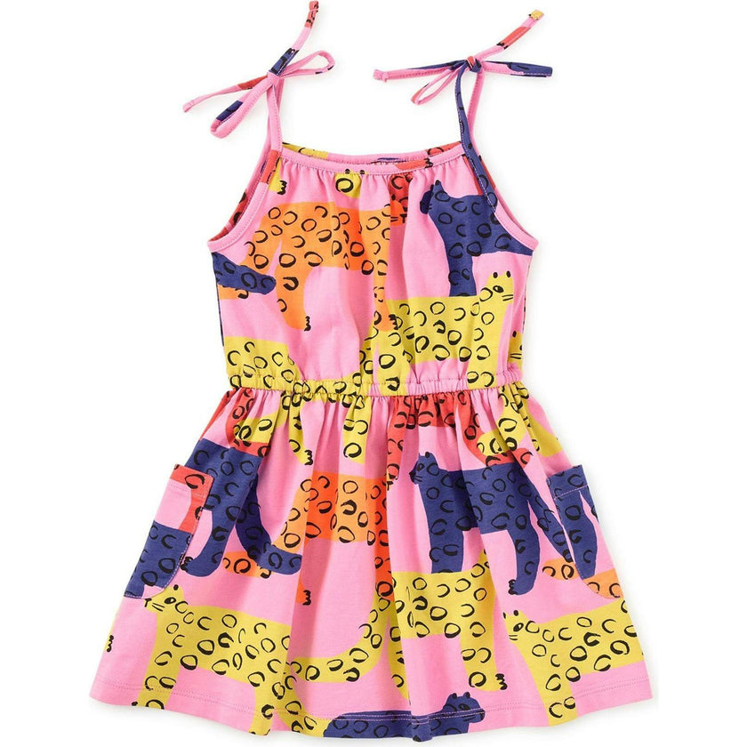 Tie Shoulder Twirl Dress, Multi