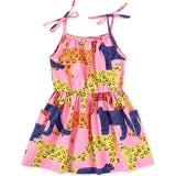 Tie Shoulder Twirl Dress, Multi