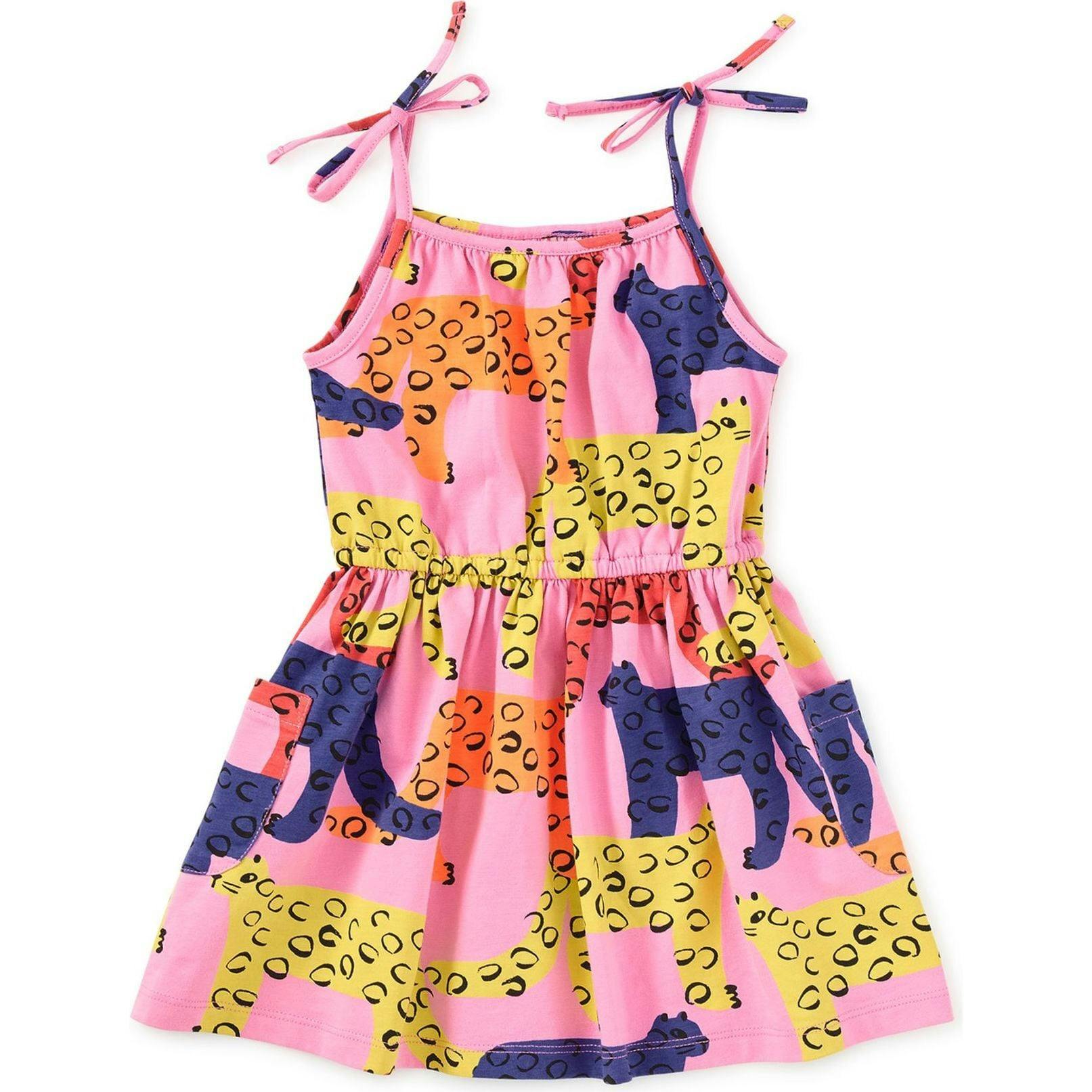 Tie Shoulder Twirl Dress, Multi