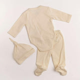 Pima Embroidered Bundle Set in Goose
