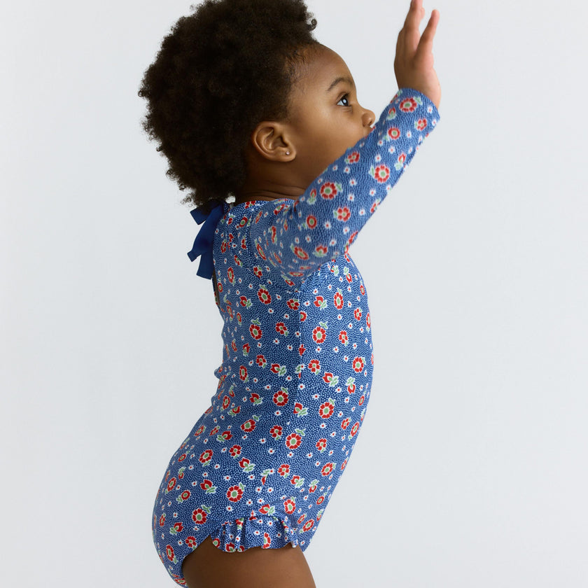 girls chatham floral rashguard one piece