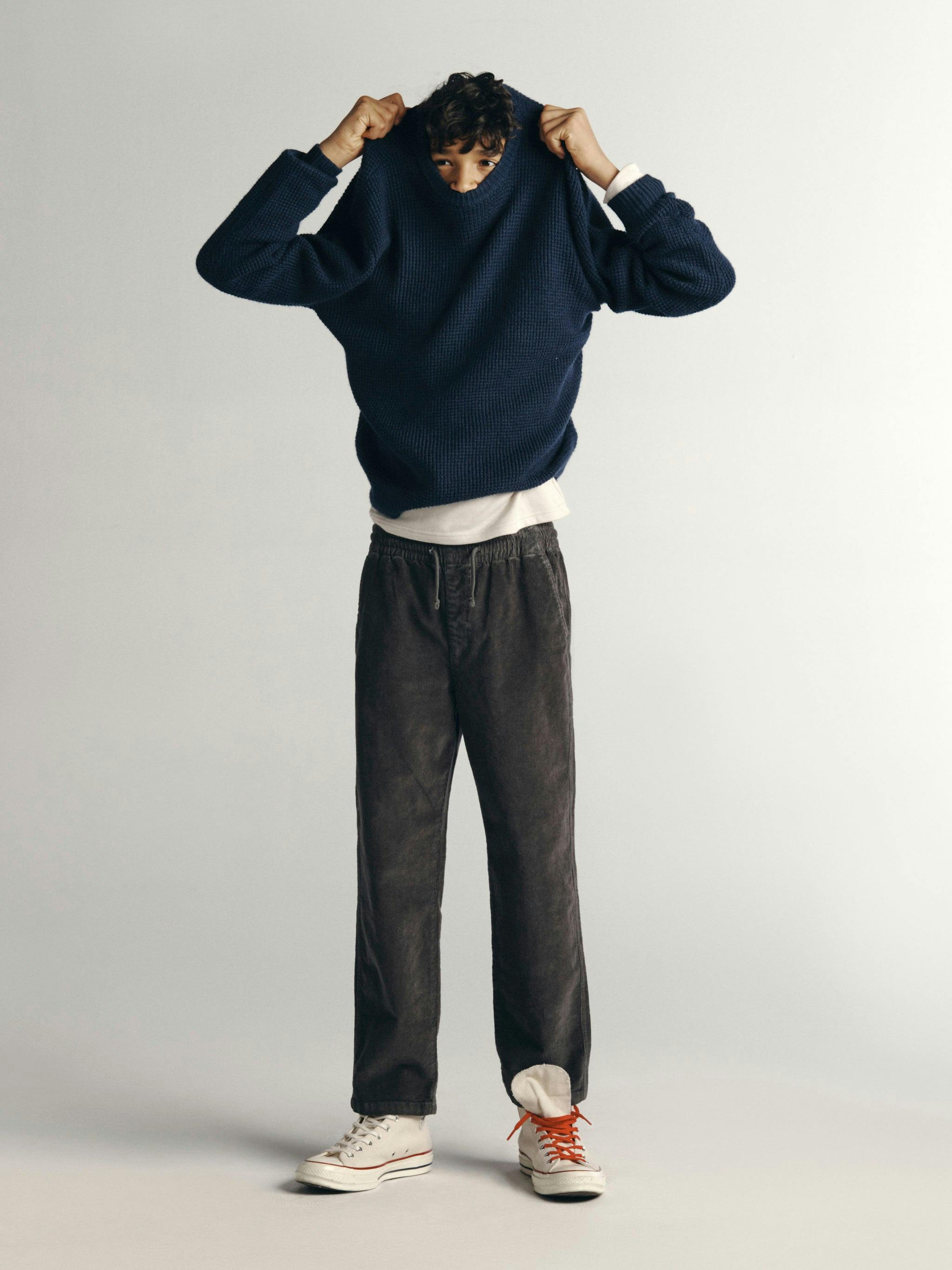 Quentin Knit Denim Jogger | Olive