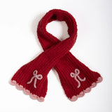 Bow Scarf in Crimson