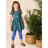 Solid Capri Leggings, Blue