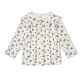 Organic Ruffle Sleeve Top Set of 2 - Winter Berry + Olive