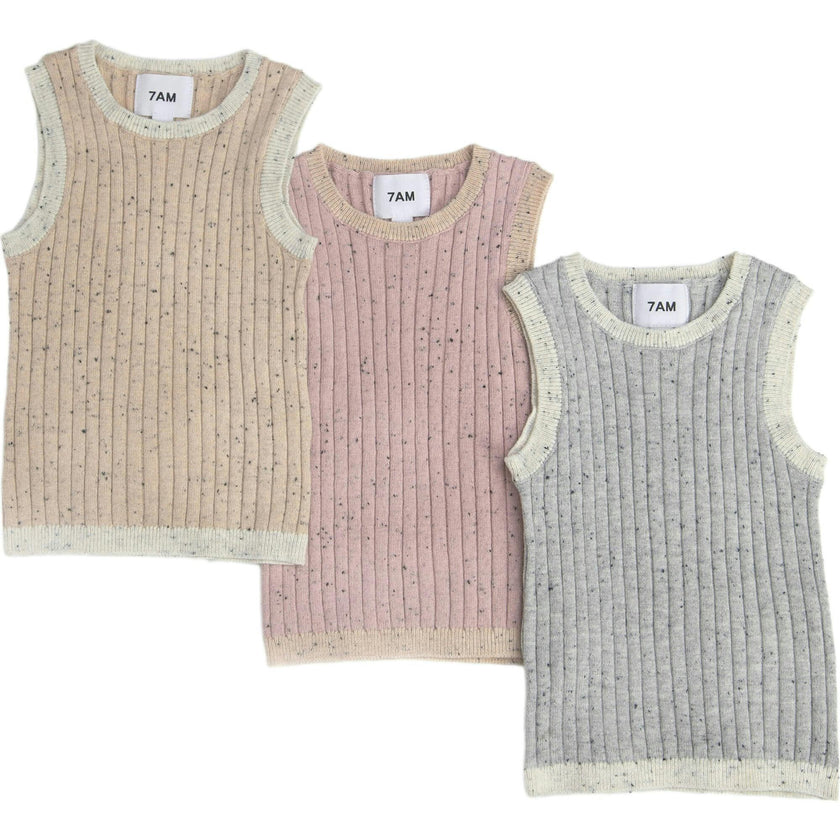 Ribbed Knit Retro Tank Top