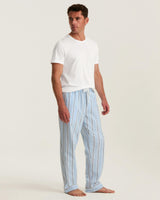 Men's Twill Pajama Pants in Coastal Stripe
