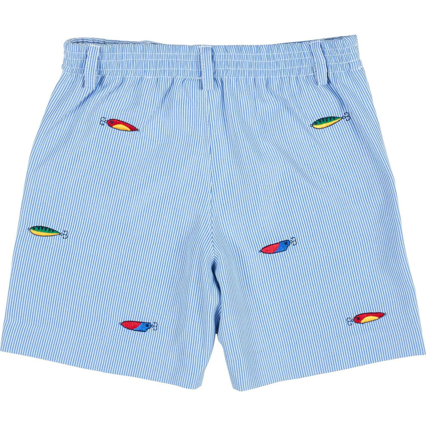 Jr. Cord Short W/Embroidered Fishing Lures