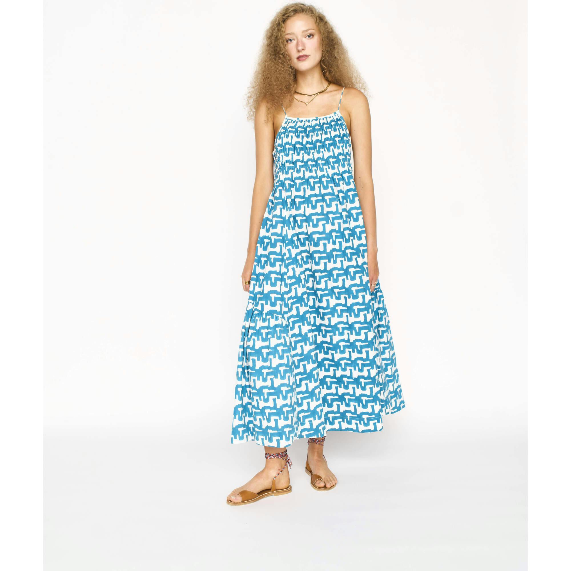 Janeiro Dress in Azure Popova
