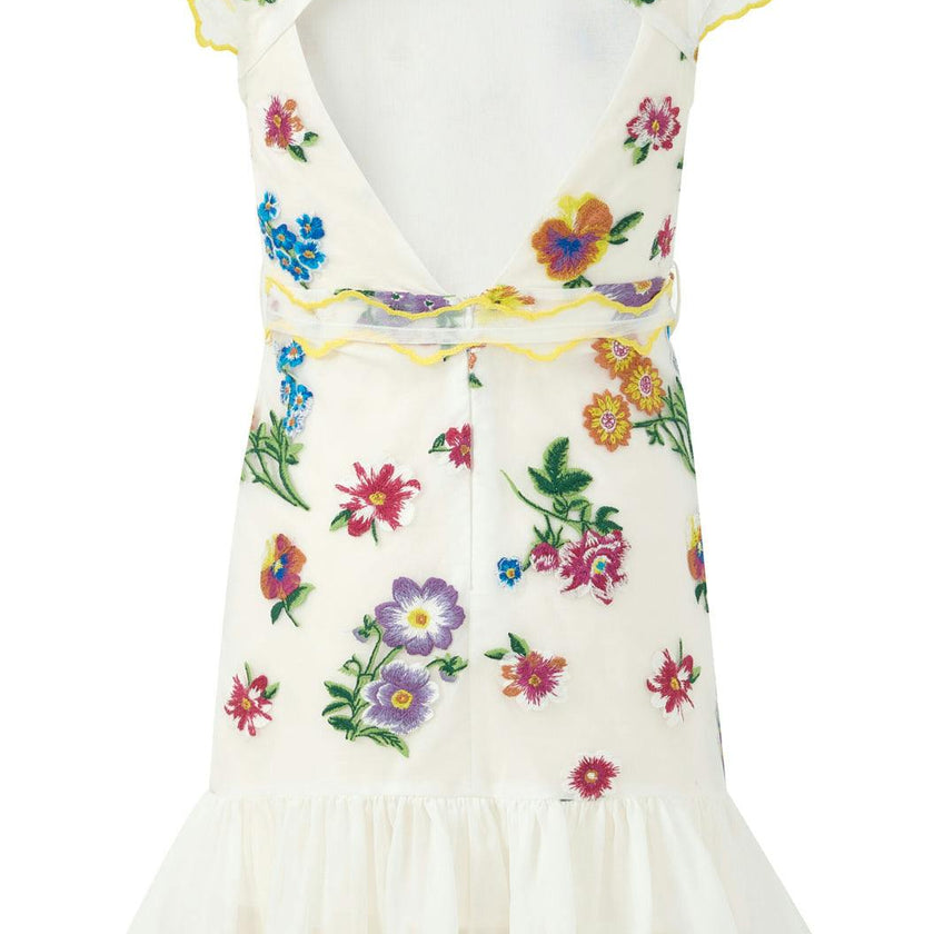 Carly Embroidered Mini Dress