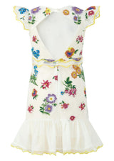 Carly Embroidered Mini Dress