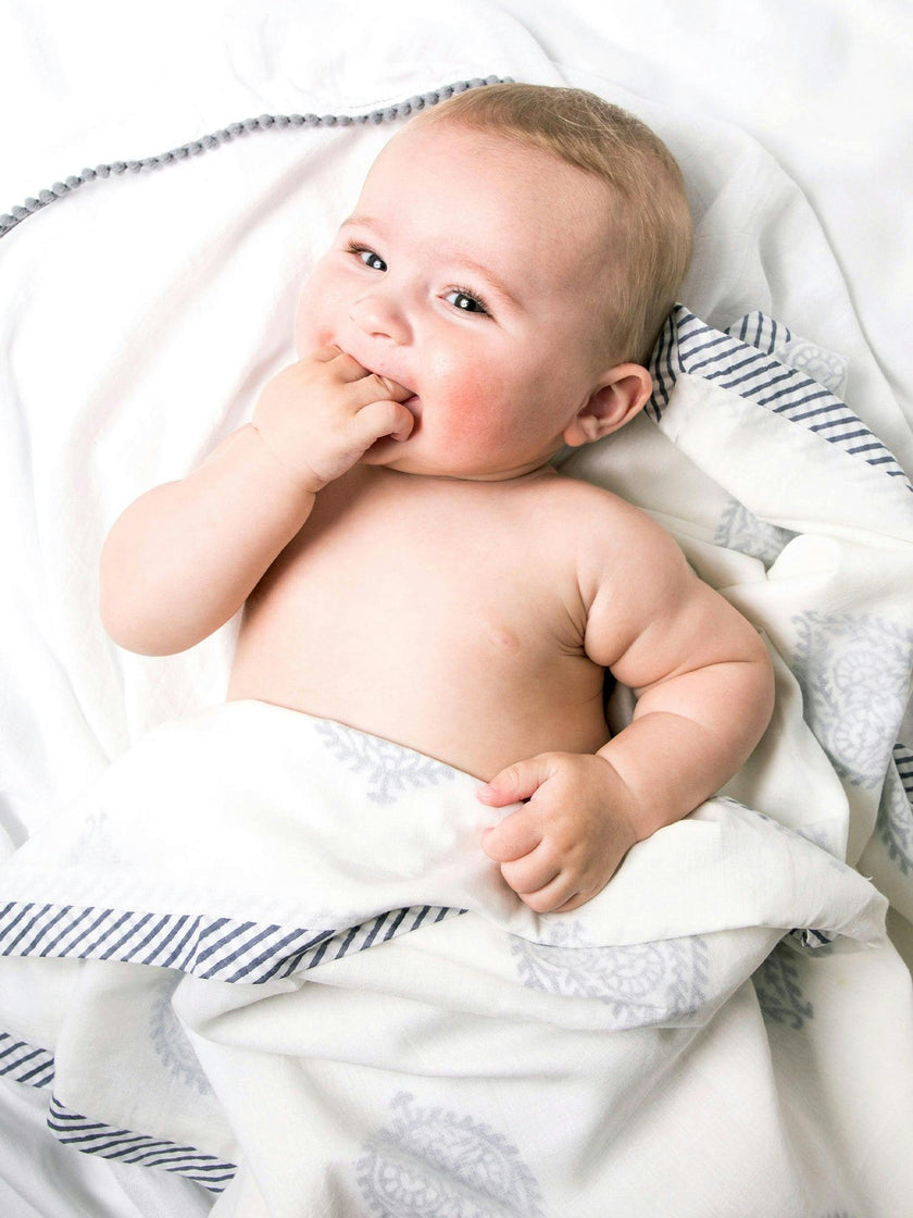 Luxe Natural Cotton Receiving Blanket