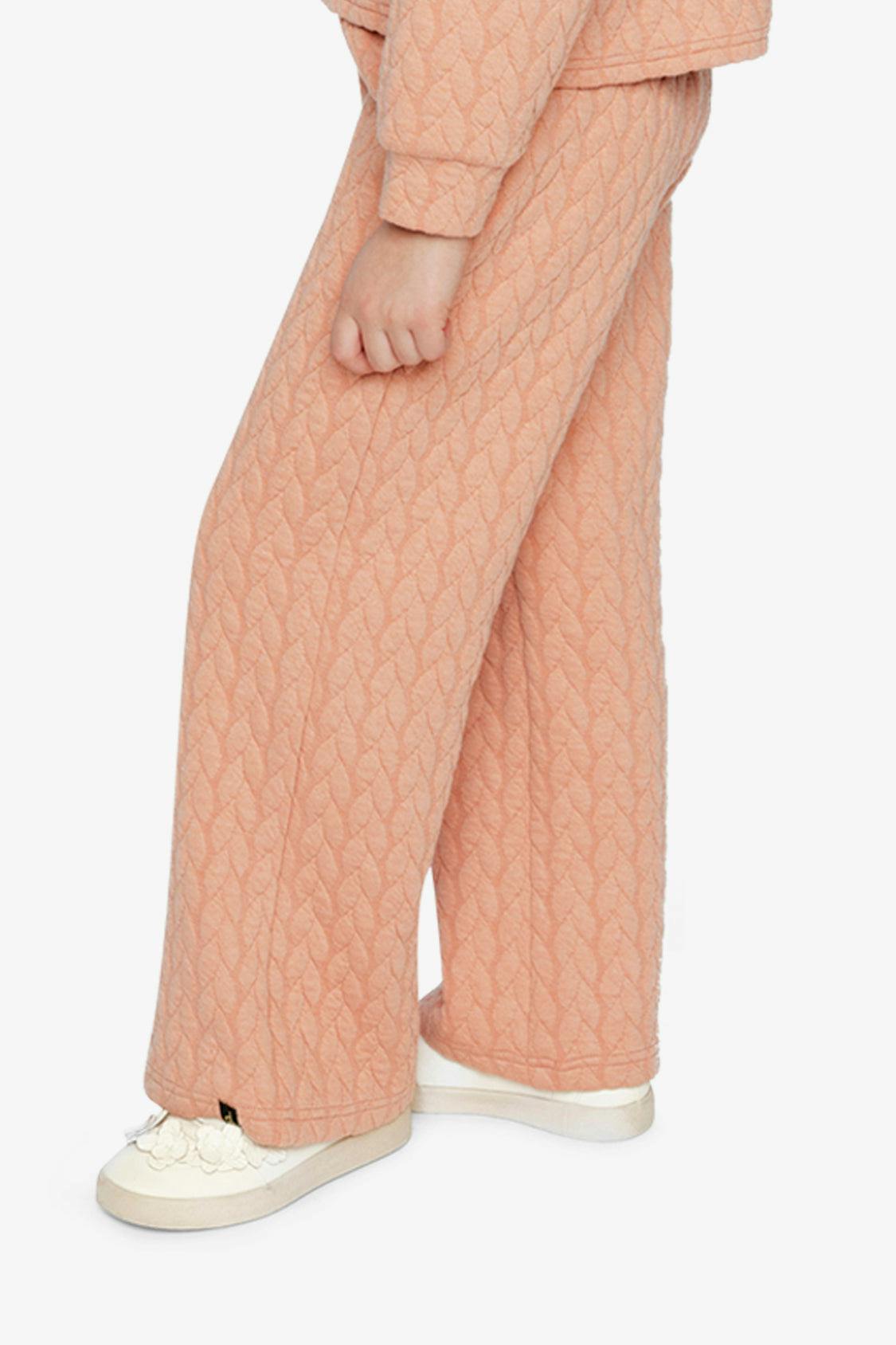 Wide Leg Jacquard Pants Pink