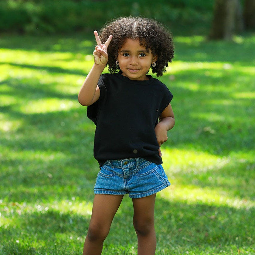 Cotton Sleeveless Sweatshirt
