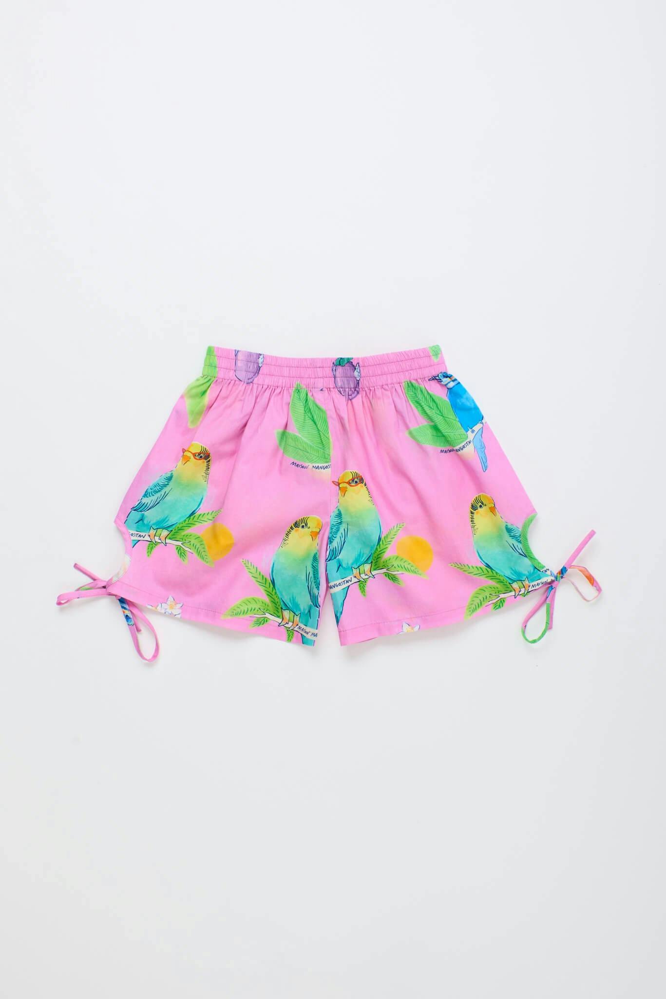 BIRDS SHORTS PINK