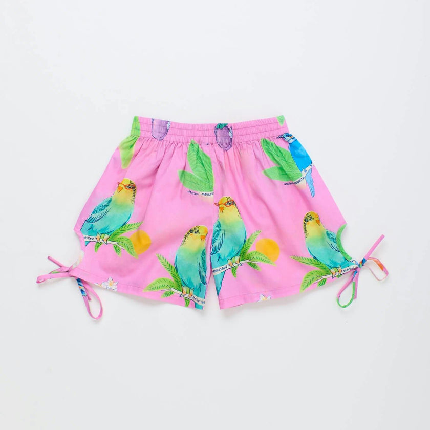 BIRDS SHORTS PINK