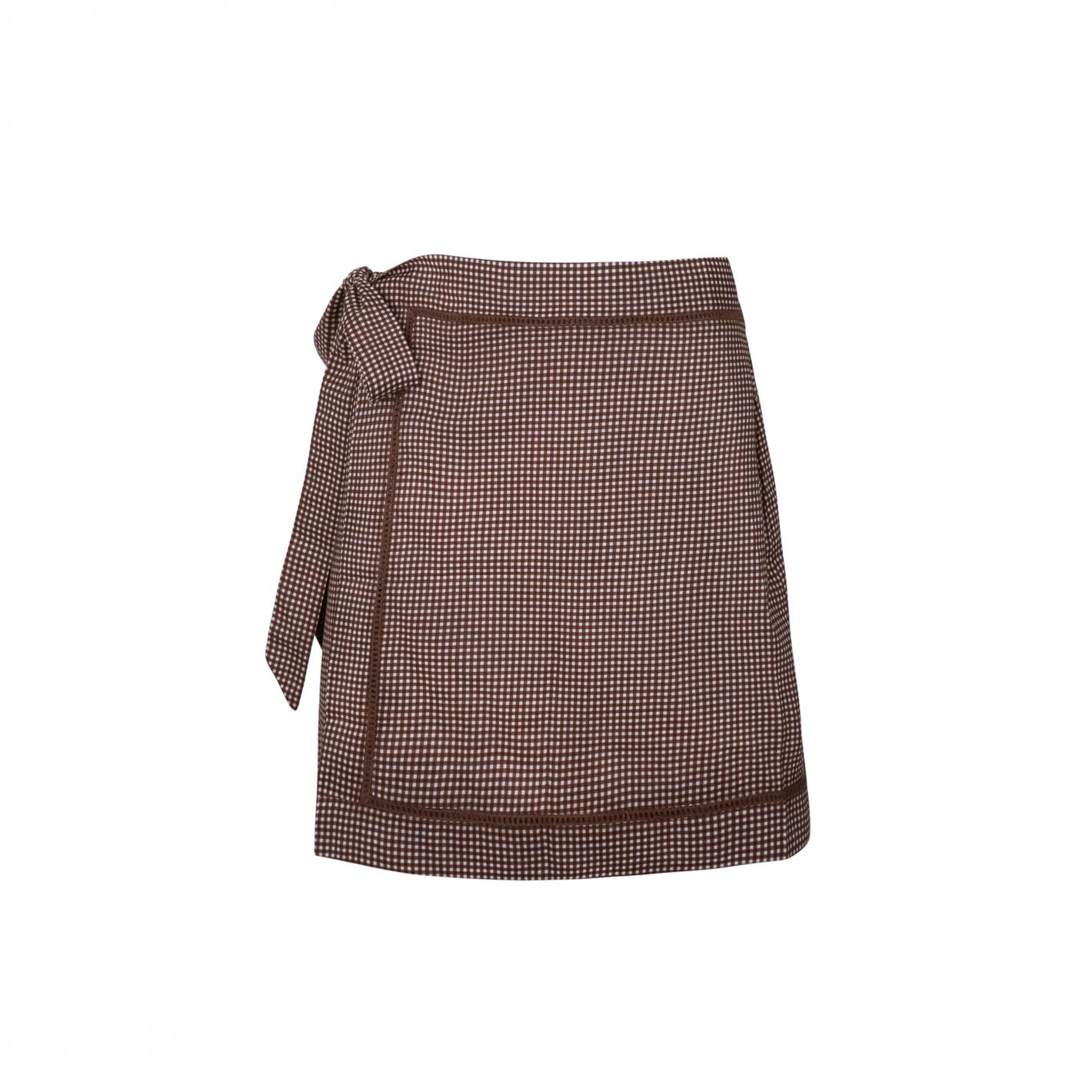women's cocoa gingham short pareo