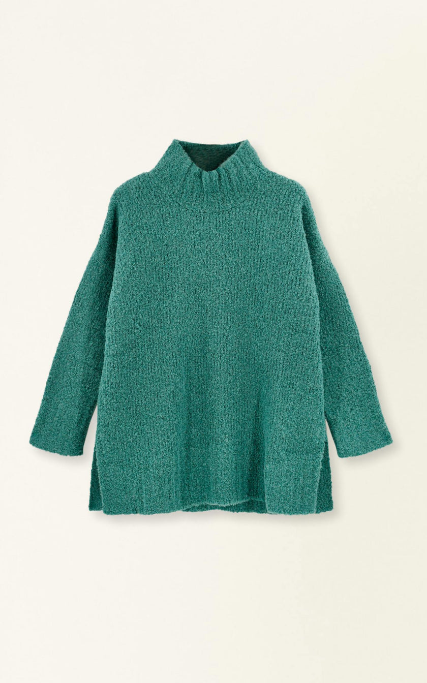 Salida Boucle Turtleneck in Spruce