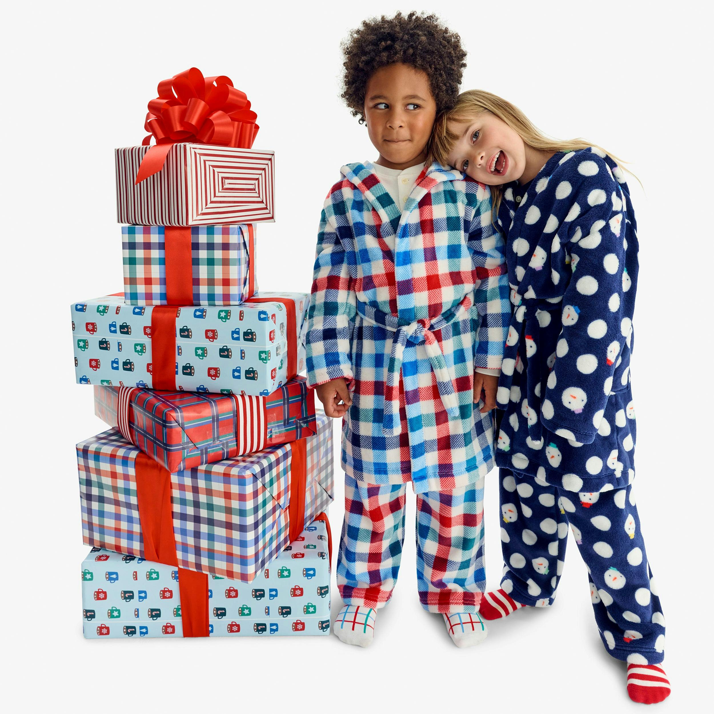 Kids plush fleece PJ pant in snow day