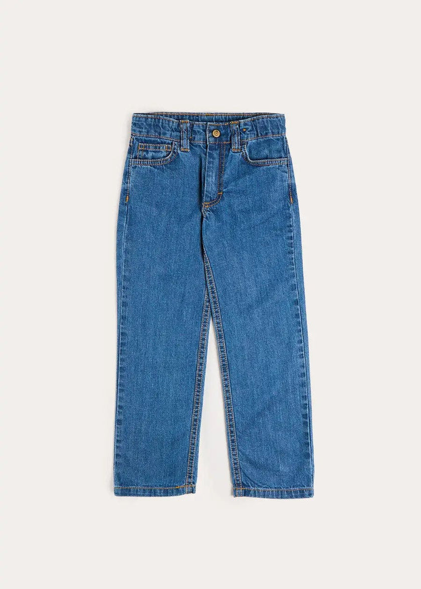 Five Pocket Straight Leg Jeans in Blue Denim (2-10yrs)