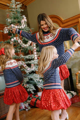 Mini Nolan Sweater in Midnight Fair Isle