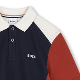 Navy Colorblock Polo Shirt