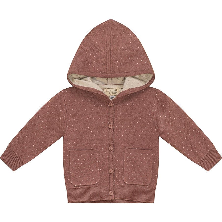 Knitted Jacket Dark Blue Grey/Dark Almond