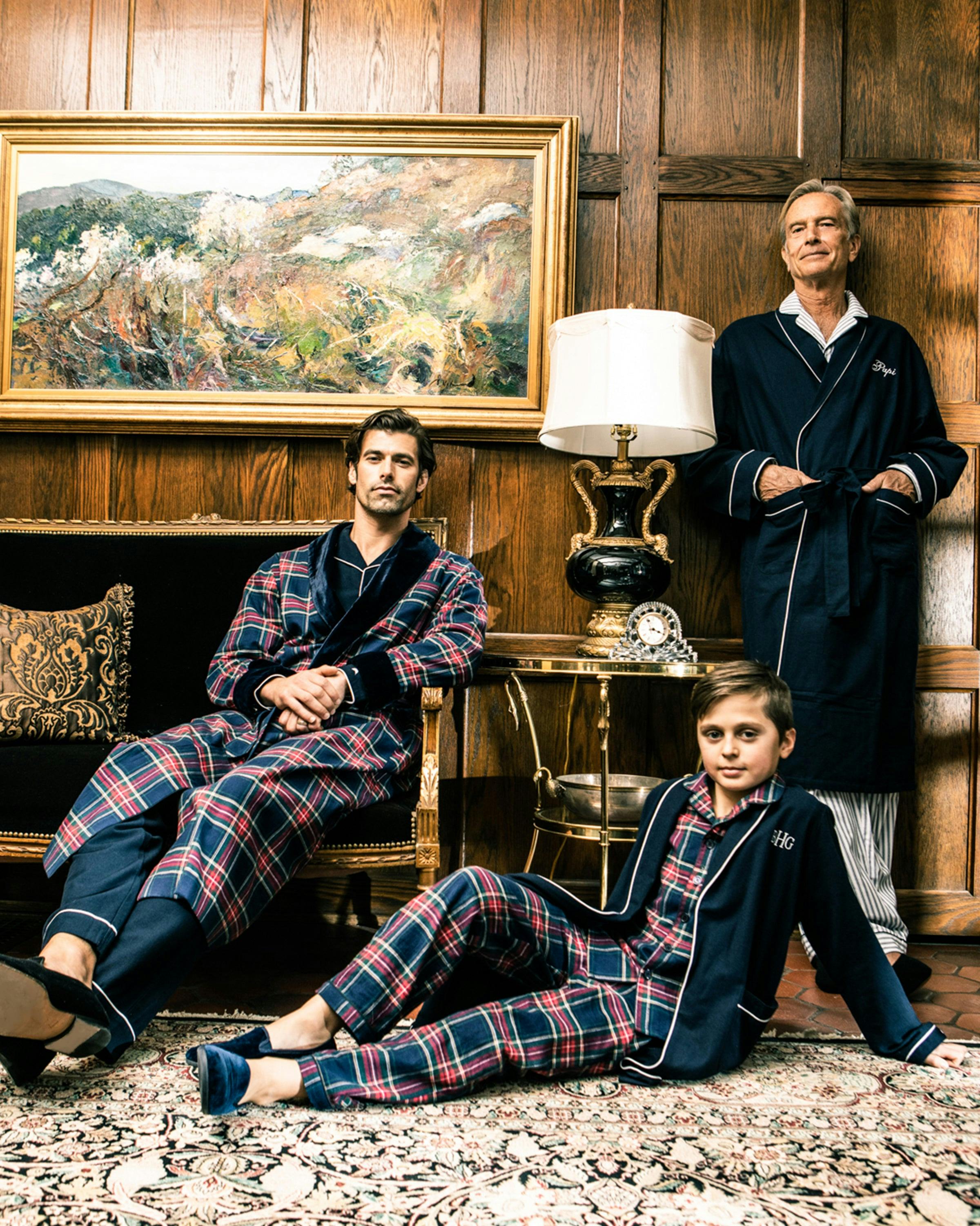Kid's Brushed Twill Pajama Set in Windsor Tartan