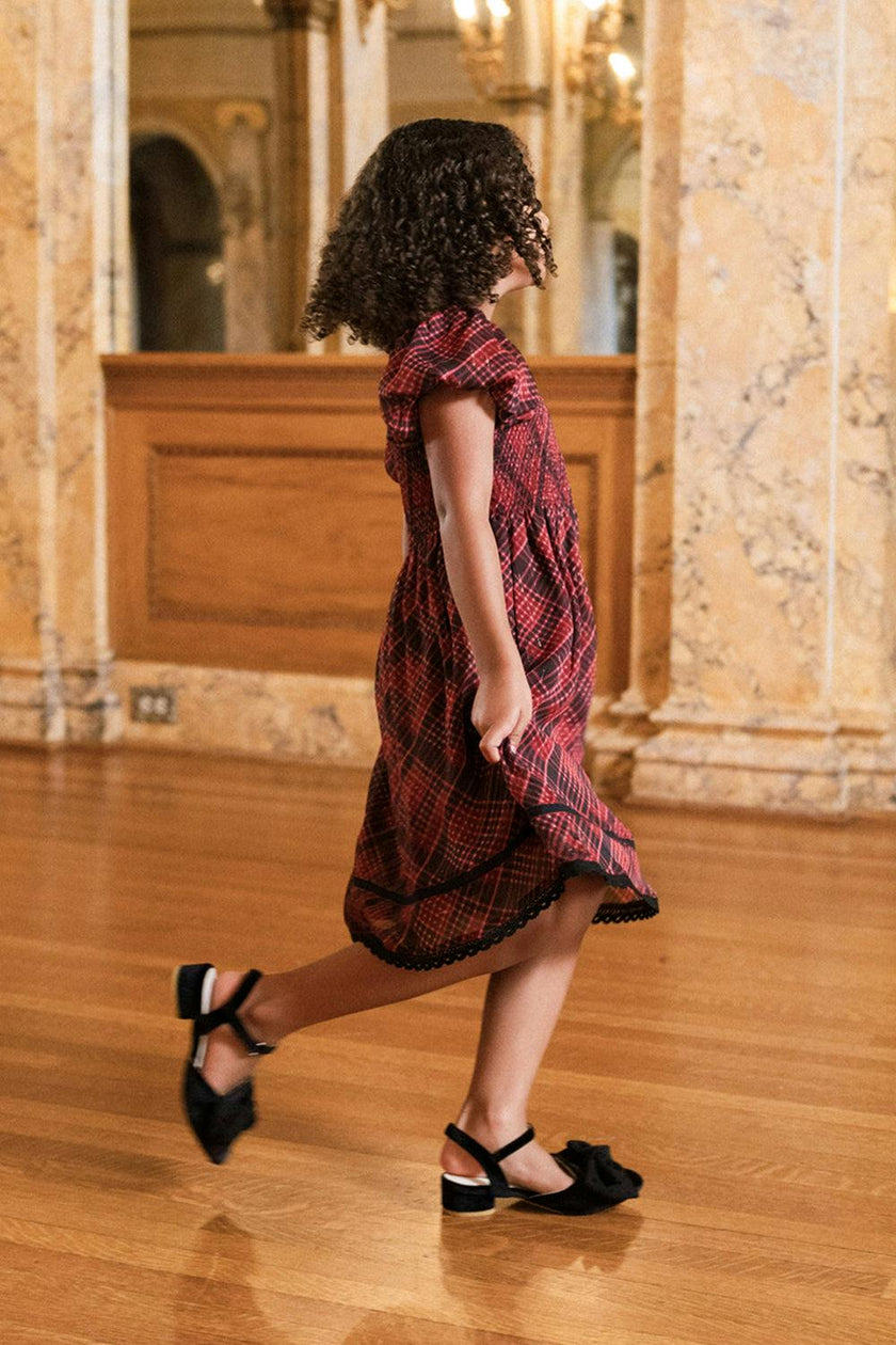 Mini Annalise Dress in Garnet Tinsel Plaid