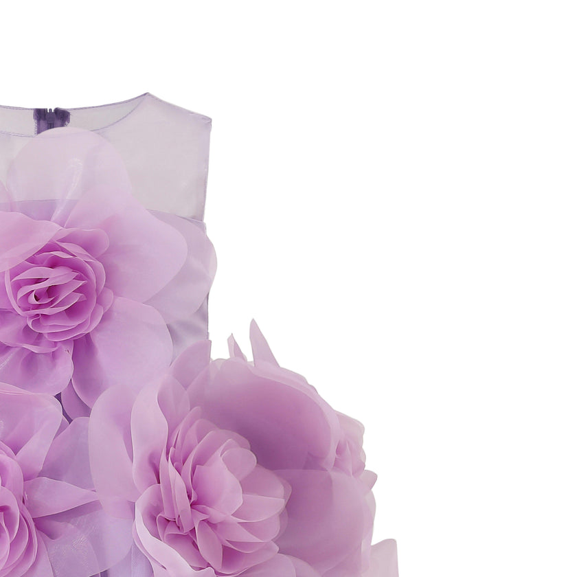 Purple Briellea Embellished Sleeveless Dress