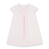 Pique Dress With Pleat And Bow