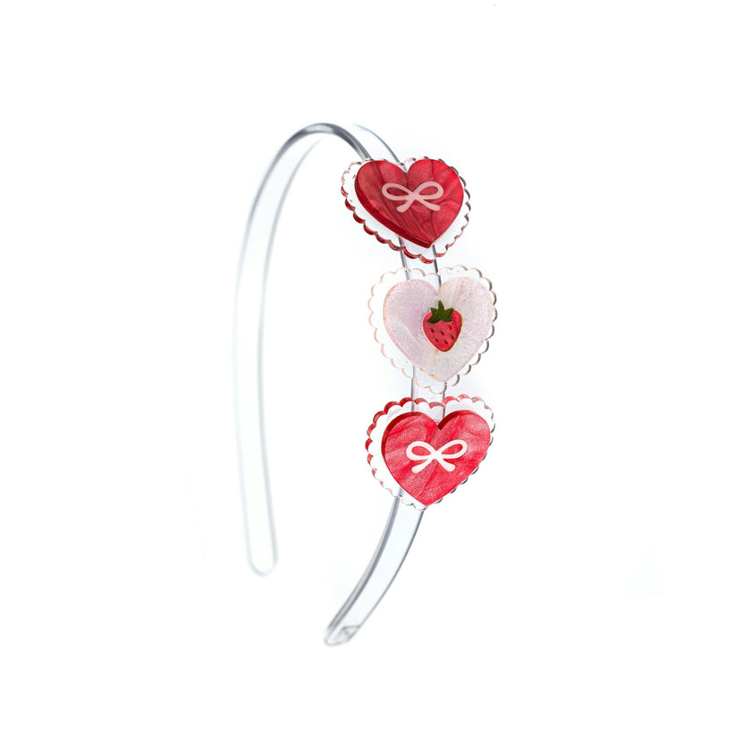Sweetheart Strawberry Shimmer Headband -VAL