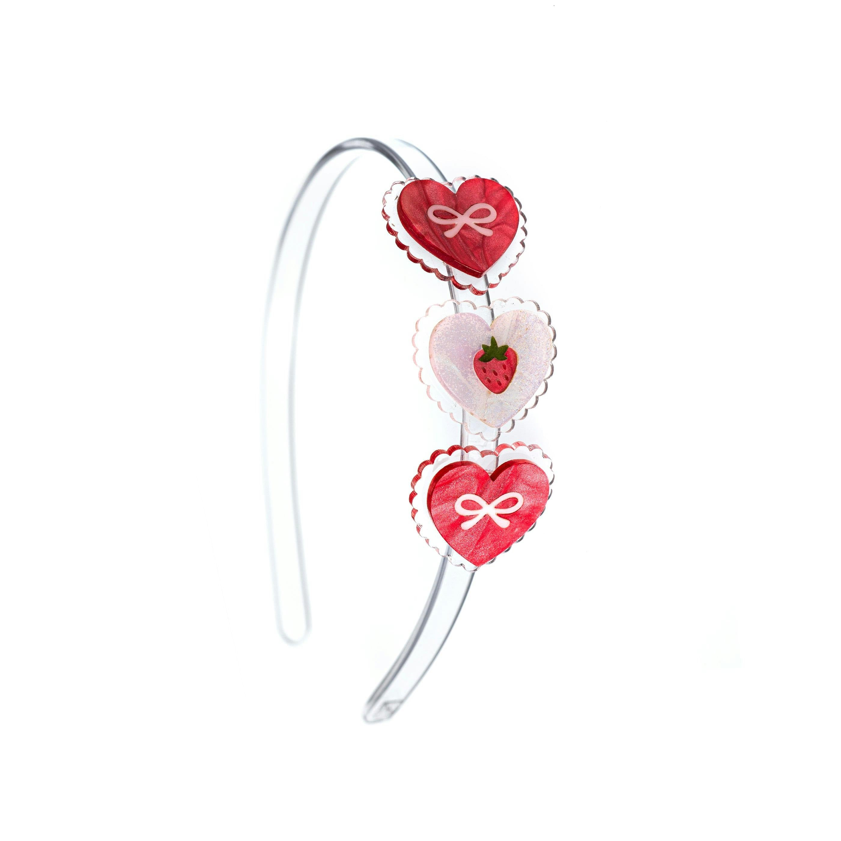 Sweetheart Strawberry Shimmer Headband -VAL