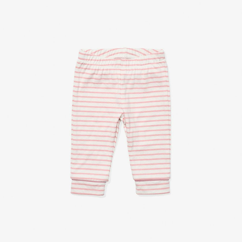 Andy Baby Legging, Dusty Rose Mini Stripe