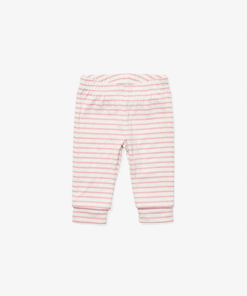 Andy Baby Legging, Dusty Rose Mini Stripe