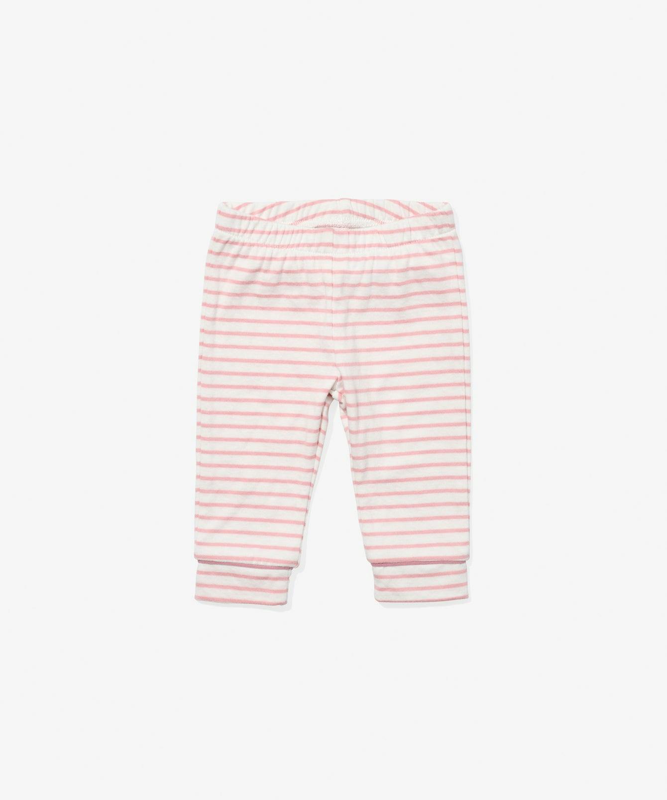 Andy Baby Legging, Dusty Rose Mini Stripe
