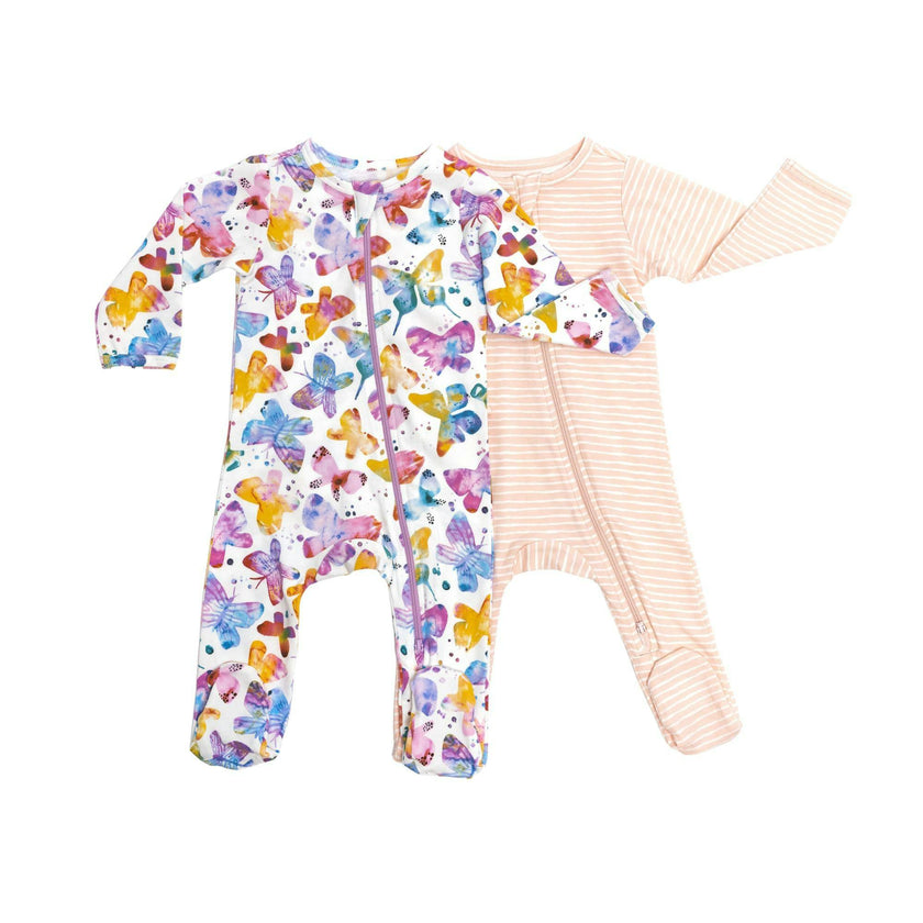Zipped Long Sleeve Footed Onesie