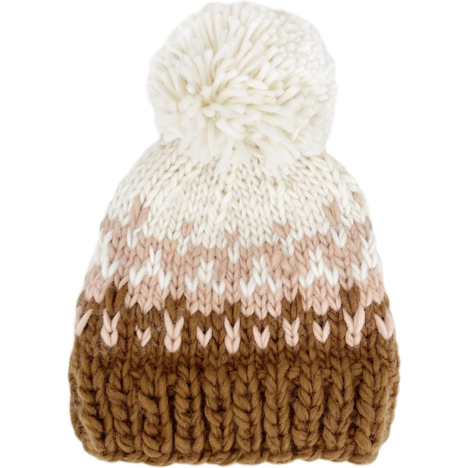 Nell Stripe Hat - Walnut/Blush
