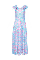 Samara Dress in Thistle Flower Mosaic Florise