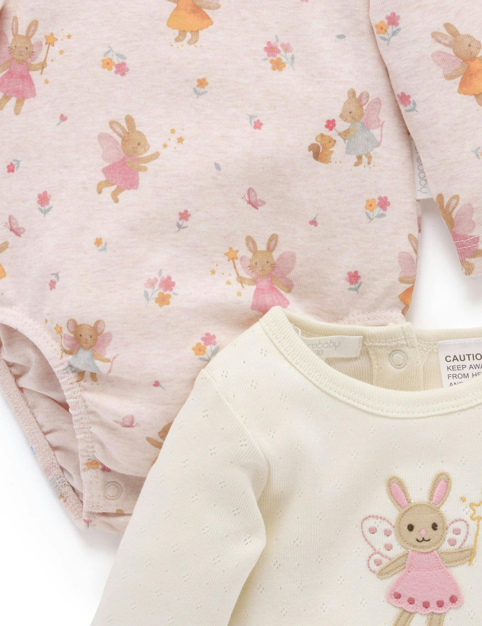 2 Pack Bodysuit Little Fairies Print