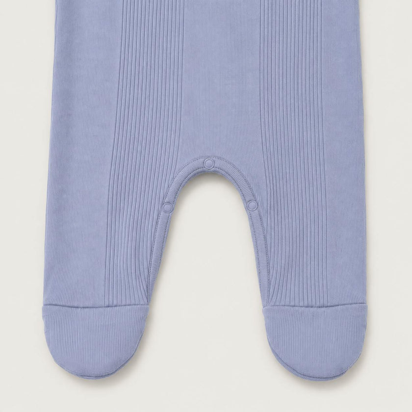 Variegated Rib Lap Tee Footie Pajama