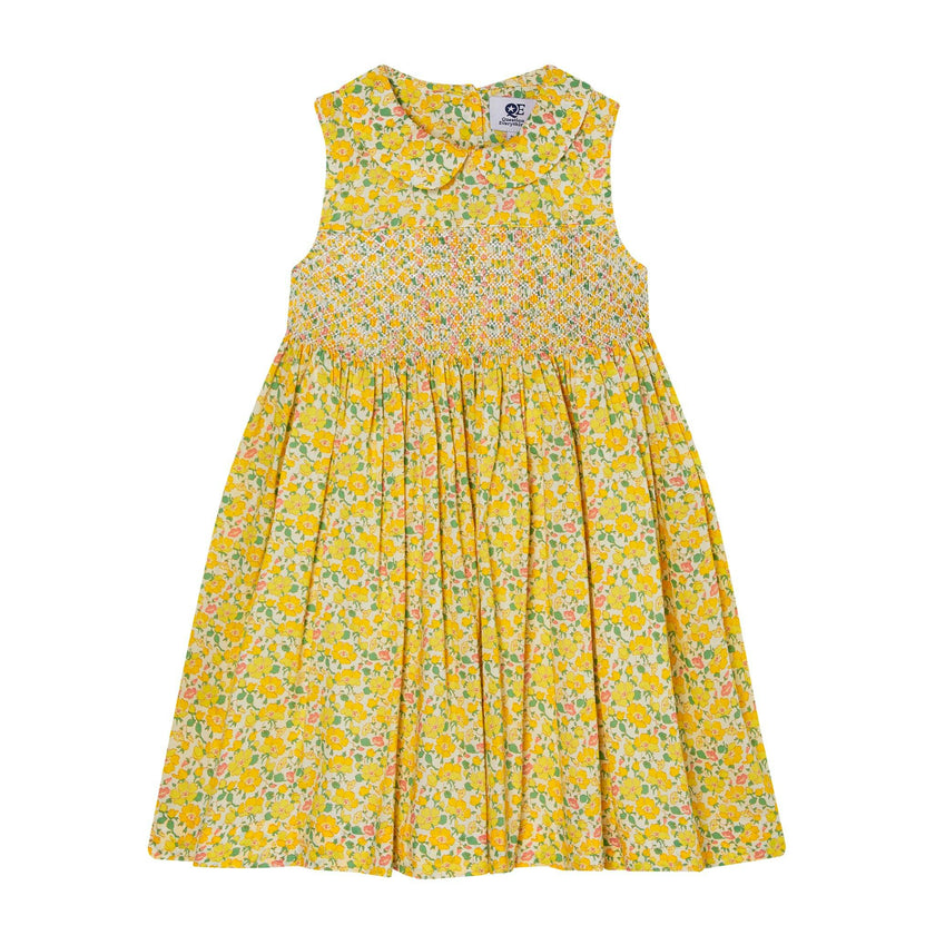 Made With Liberty Fabric Smocked Girls Dress Marina