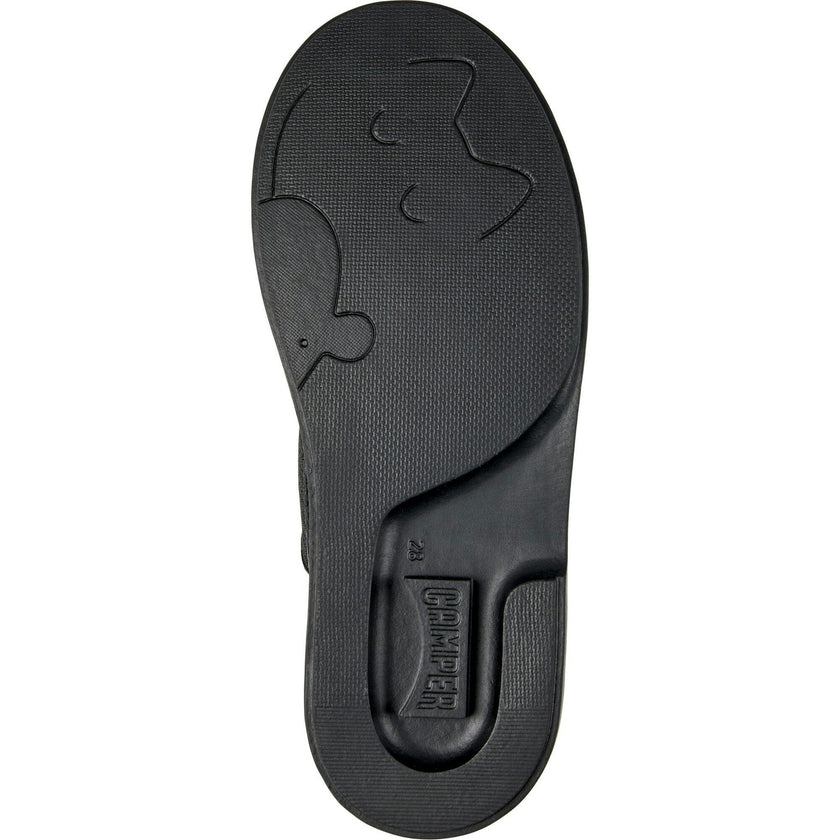 Kids Duet Twins Leather Elastic Strap Mary Jane Shoes, Black