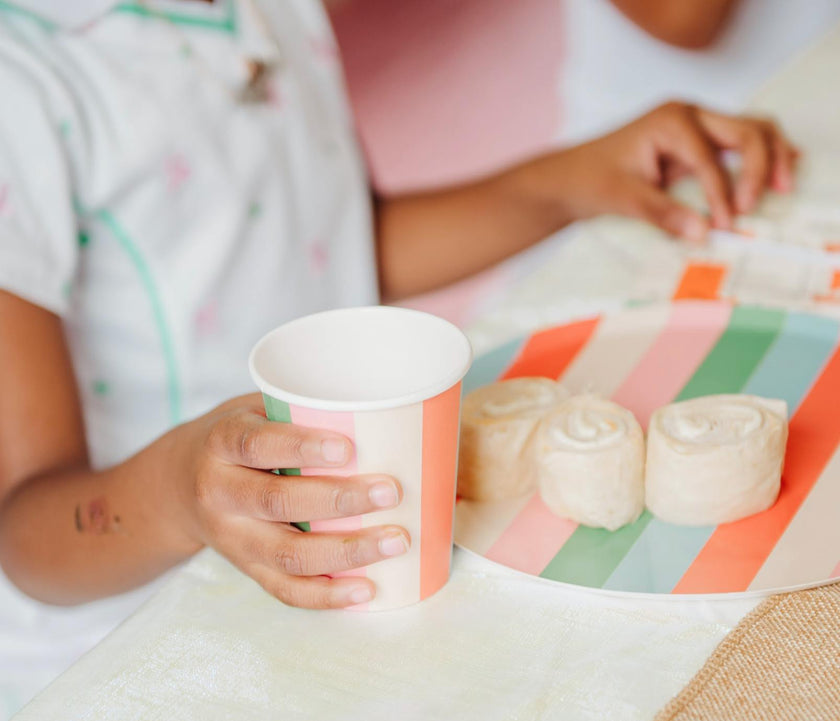 Princess Party Cups - Stripes and Mirrors (x12)