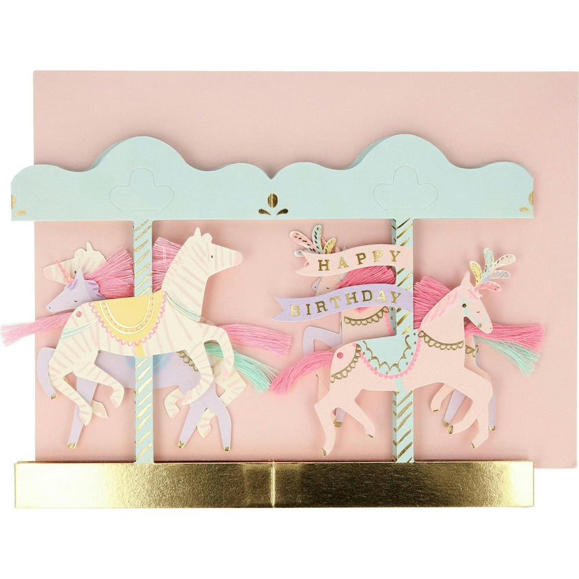 Carousel Stand-Up Birthday Card