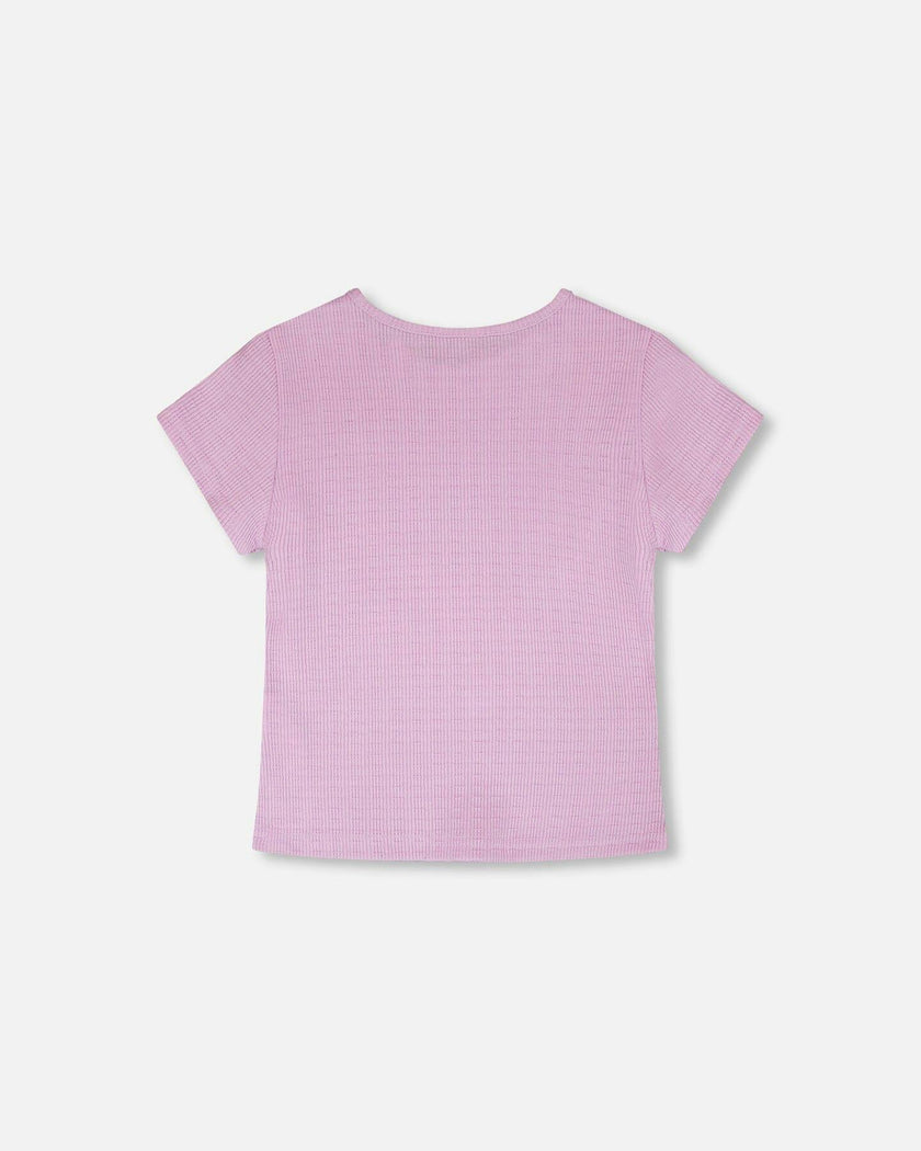 Crinkle Jersey T-Shirt Lilac